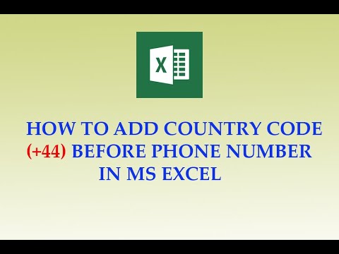 how to add plus sign before a phone number in excel || add Country code (+44) before phone number