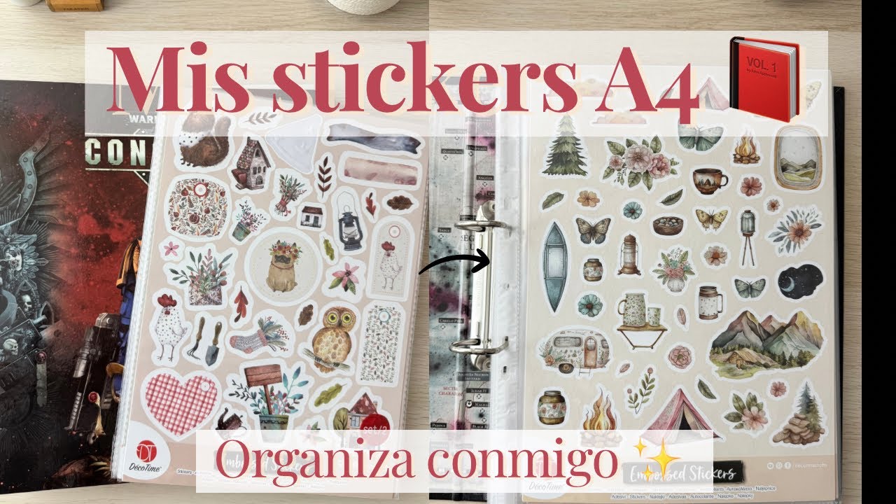 Organizo mis pegatinas tamaño A4| ¿Funciona el sistema de archivador? 📒