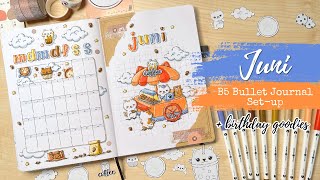 JUNI Bullet Journal ☕️☁️😸 Kawaii Katzen & Kaffee BuJo Theme - Plan with me - Bullet Journal Deutsch