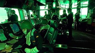 Maniobras de defensa en el buque Cantabria