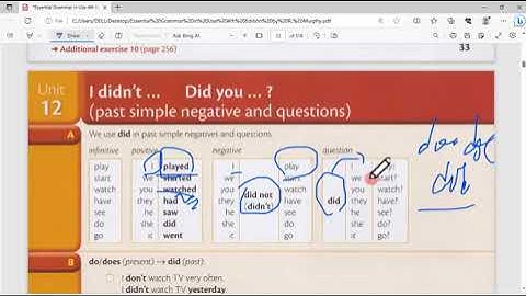 Essential Grammar In Use Unit 12