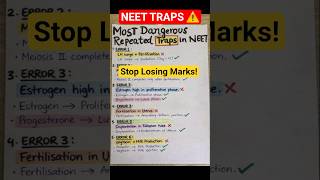 THESE NEET traps can cost you easy marks 😳|| #neet #neet2026 #biology  #neetbiology #neetug