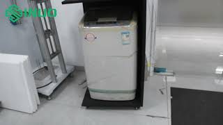 How do laboratories perform accurate temperature rise tests for household appliances?
