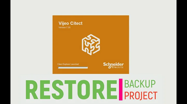 How to RESTORE Vijeo Citect SCADA PROJECT (Short video for beginners.....)