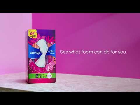 The Procter & Gamble YouTube ad: Always Radiant with Flexfoam Can.