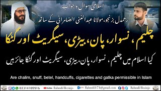 کیا اسلام میں چلیم ،نسوار، پان، بیڑی،سیگریٹ اور گٹکا  استعمال کرناجائز ہیں | permissible in Islam ‏
