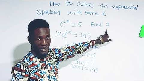 How to solve exponential equation with base e