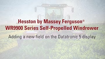 Adding a new field on the Datatronic 5 display in a Hesston by Massey Ferguson WR9900 Windrower