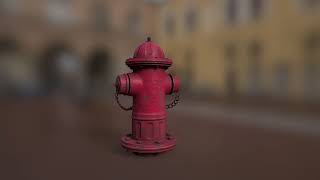 Low-Poly 3d model - FireHydrant - Video360