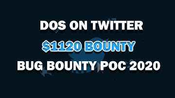DOS on Twitter.com POC Explained | Bug bounty 2020