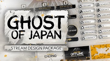 Animated Ghost of Yotei inspired Twitch Overlay Stream Package for OBS, Streamlabs & StreamElements