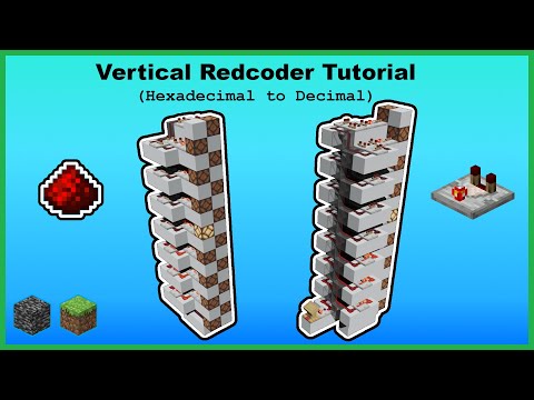 Vertical Redcoder Tutorial (Hexadecimal to Decimal) - Minecraft Bedrock/Java