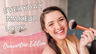 QUARANTINE GRWM: How I do my makeup for video chats \/ MYSELF - quick everyday summer makeup look