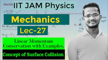 Lec 28| Mechanics | IIT JAM Physics | Problems on Line.Momentum Conserv. and coef of Restitution
