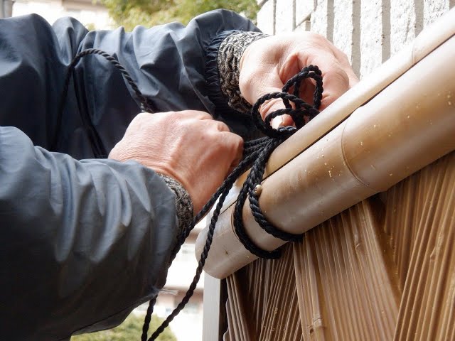 No.130_Artificial bamboo fence construction example (Ajiroi fence