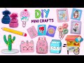 12 diy mini crafts  school supplies  paper crafts  keychain and more