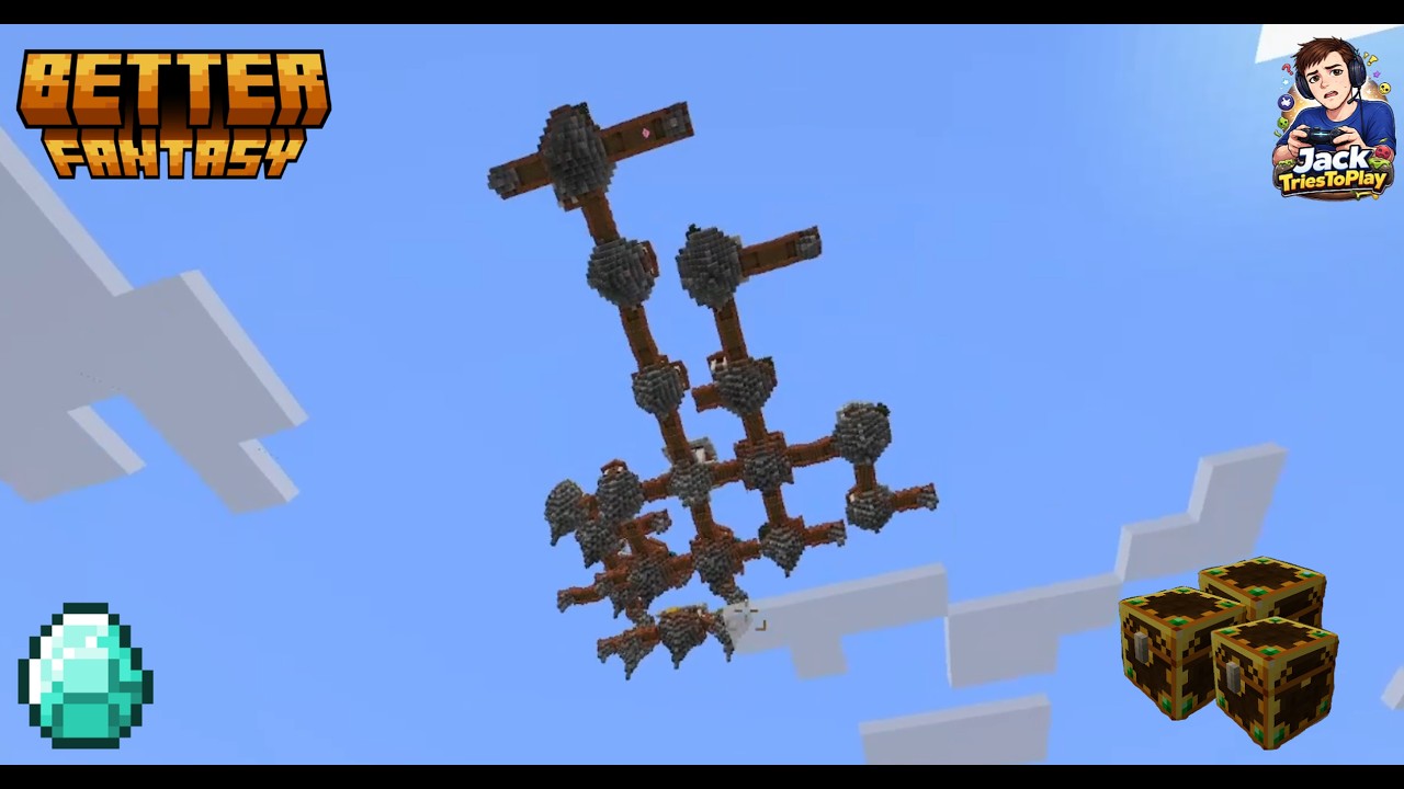Sky village! | Minecraft Better Fantasy - Overture, Try to Play Ep 2 ...