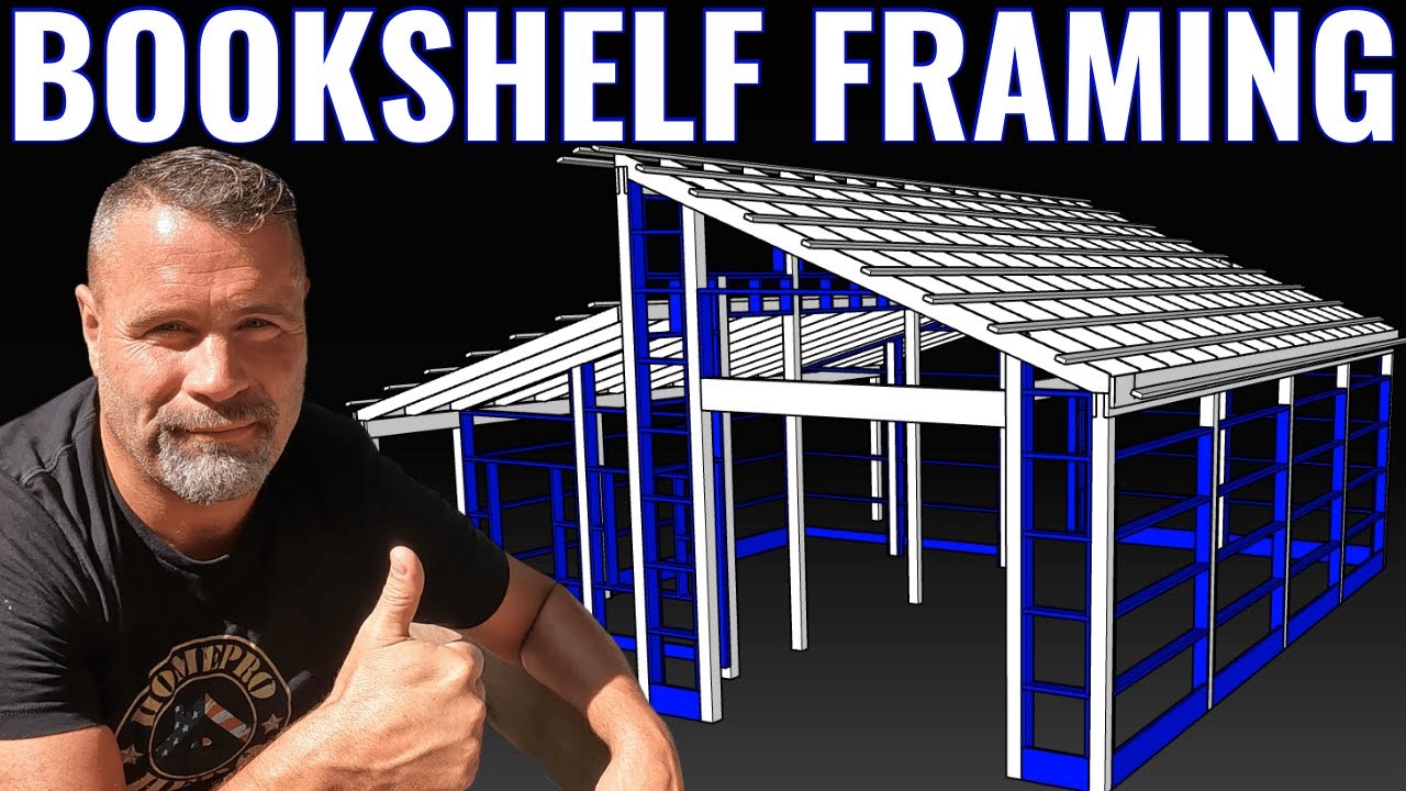 Pole Barn Build on a Budget | Framing the Walls Bookshelf Style (4)