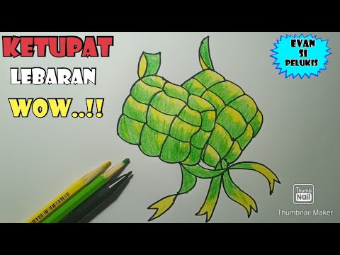 cara menggambar ketupat lebaran  YouTube