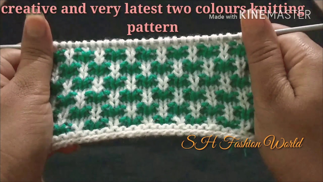 two colours knitting design 
