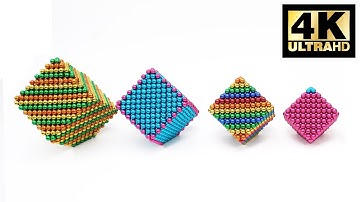 DIY - How to build Diagonal Cubes from Magnetic Balls | 4K | ASMR