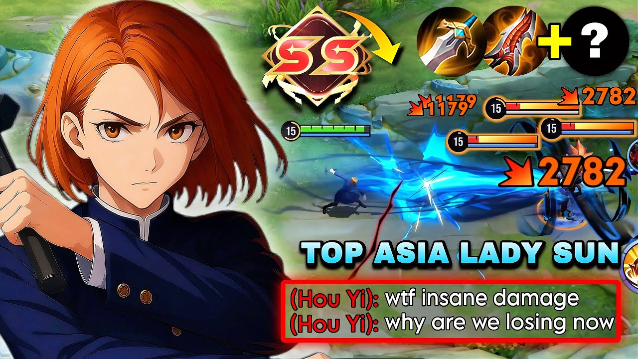 TOP 1 ASIA LADY SUN 100% ATTACK SPEED KITING PERFECTLY IN RANK GAME! | LADY SUN BEST BUILD & ARCANA
