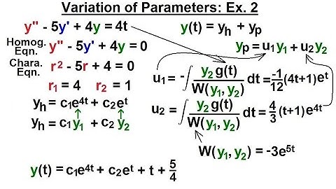 Differential Equation - 2nd Order (56 of 84) Method of Variation of Parameters: Ex. 2