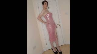 Dazzling Diva Crossdresser Michelle Diaz Stuns In A Pink Sequin Dress