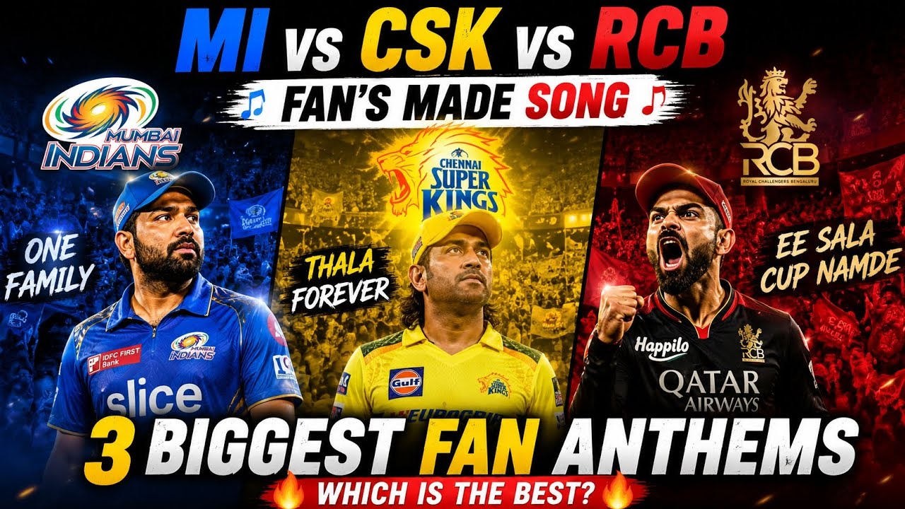RCB vs MI vs CSK Fan's Songs Battle | Let's See Who Has A Stronger Fan ...