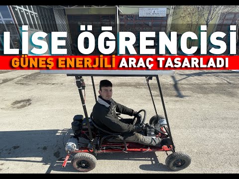 Bayburt'ta lise öğrencisi güneş enerjili araç tasarladı