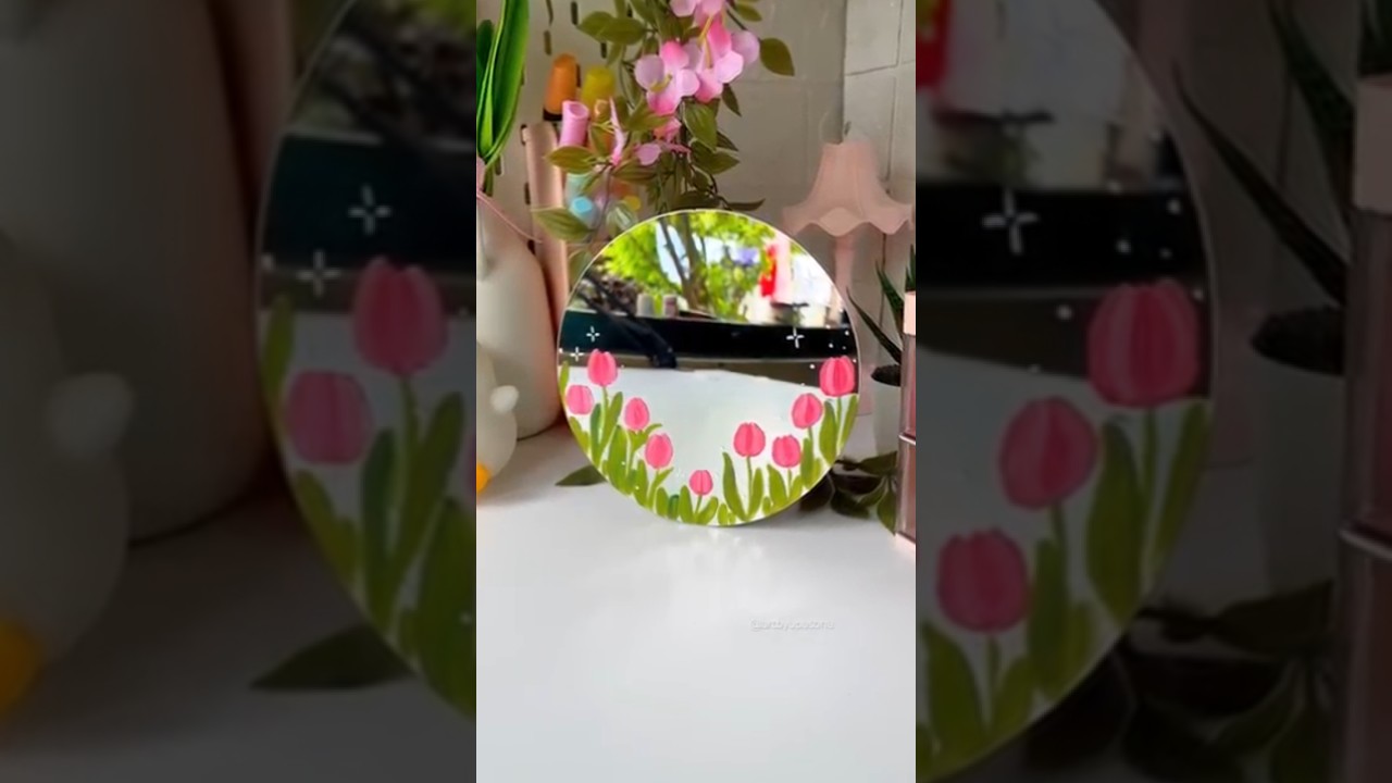 الرسم على الزجاج الرسم على المرايات #diy #idea #craft #الوان