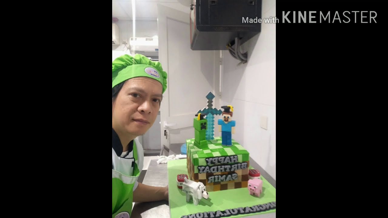 How to make MineCraft Birthday Cake - YouTube
