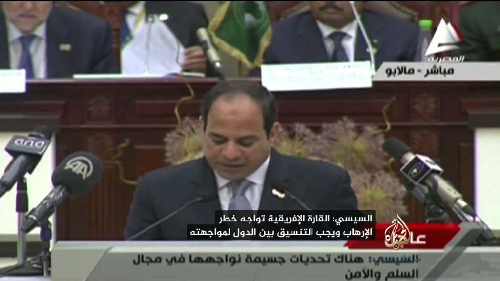 ‎السيسي : القارة الإفريقية تواجه خطر الإرهاب ويجب التنسيق بين الدول لمواجهته