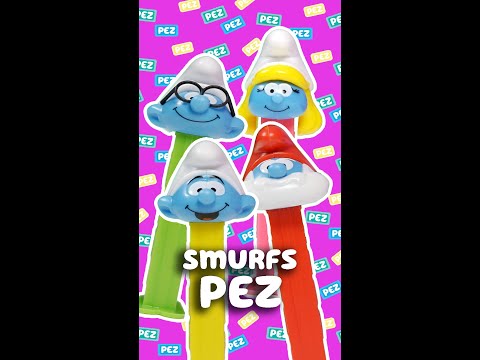 2017 Smurfs PEZ Dispenser Series | Smurf, Smurfette, Brainy Smurf, Papa Smurf