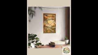 Estonia Poster | Travel Map, Rustic Baltic Art Print