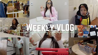 weekly vlog : newborn baby routine, organizing, shopping, Taydens first day of school | 2024