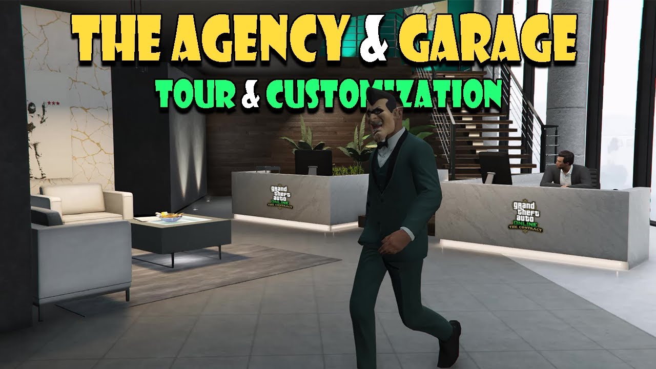TOUR & CUSTOMIZATION of "The Agency" & "Agency's Garage" GTA ONLINE