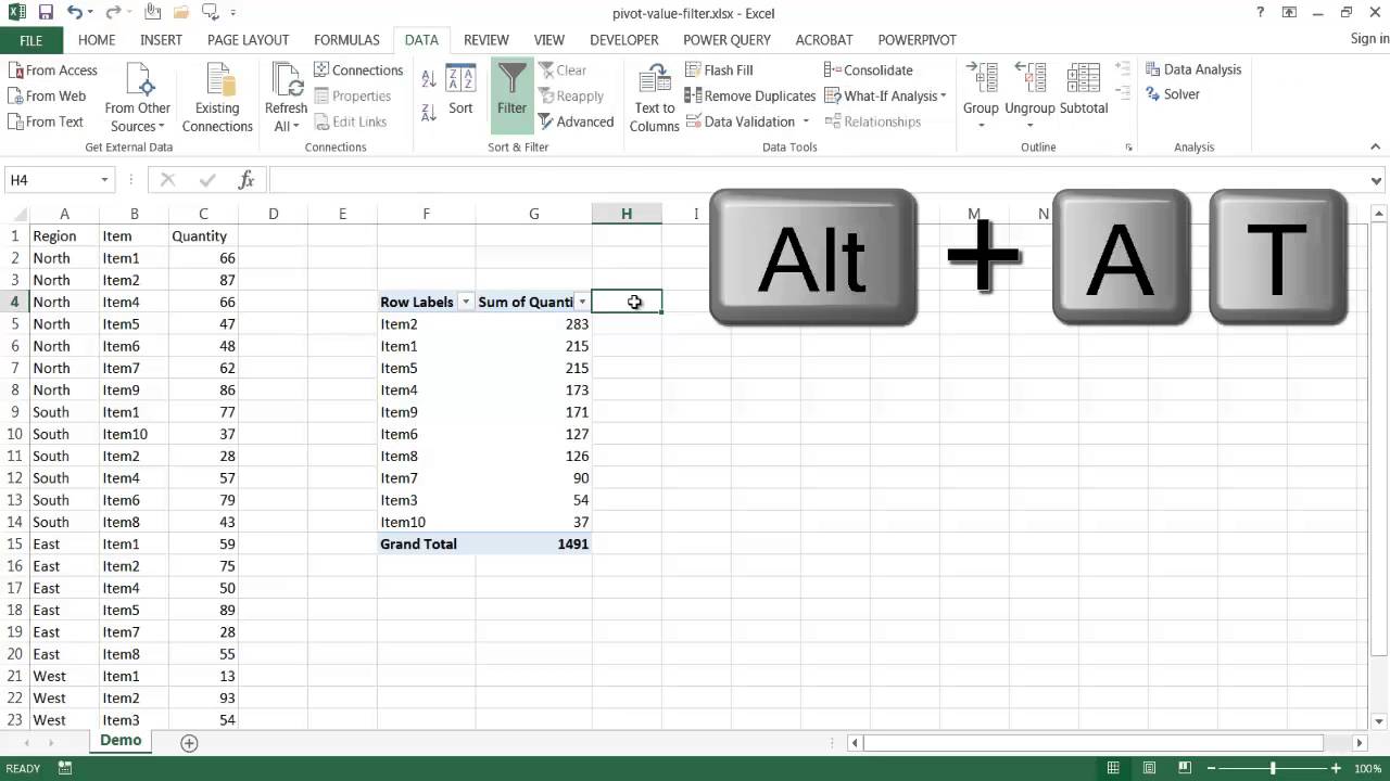 Excel Pivot Table Filter Only Show Relevant Values