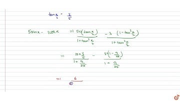 If `3sinx+5cosx=5` then write the value of `5sinx-3cosx`