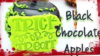 How To Color Black Chocolate Apple for HALLOWEEN