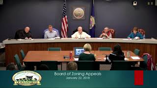 Board of Zoning Appeals Jan. 22, 2018