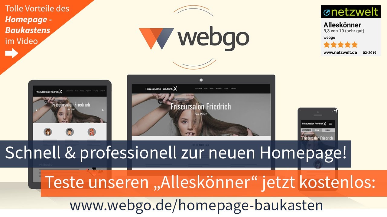 Der Webgo Homepage Baukasten Einfach Professionell Die Eigene Website Erstellen Youtube