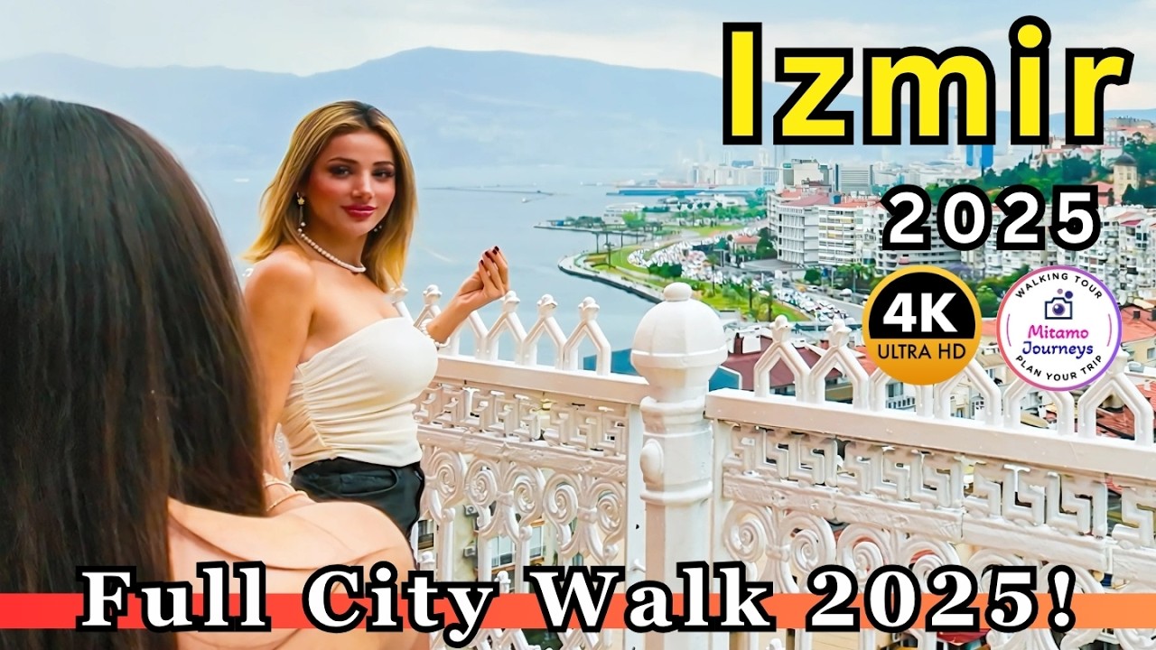 Izmir Turkey Walking Tour | Kadifekale Castle, Alsancak Streets & Asansör View | Full City Tour 2025