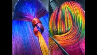 Amazing Hair Color Transformation For !Rainbow Hairs. ВОЛОСАМИ Цвета РАДУГИ/