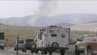 Highway 55 reopens after grass fire forced officials to close the road