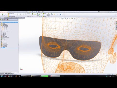 solidworks surface modeling demo safety glasses 02 - YouTube