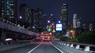 Night Driving Seoul City | Gangnam and Expressway with Chill Lofi Hiphop Beats POV 4K HDR screenshot 2