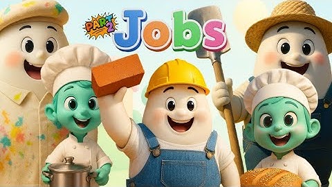 Learn Jobs for Kids | Part 2 – Chef, Painter, Farmer, Baker & Builder
