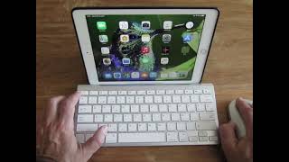 OMOTON Bluetooth Teclado y Raton Inalambrico con Soporte