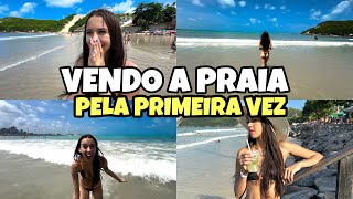 MINHA REAÇÃO VENDO A PRAIA PELA PRIMEIRA VEZ!😱😳😍😍😍🥹